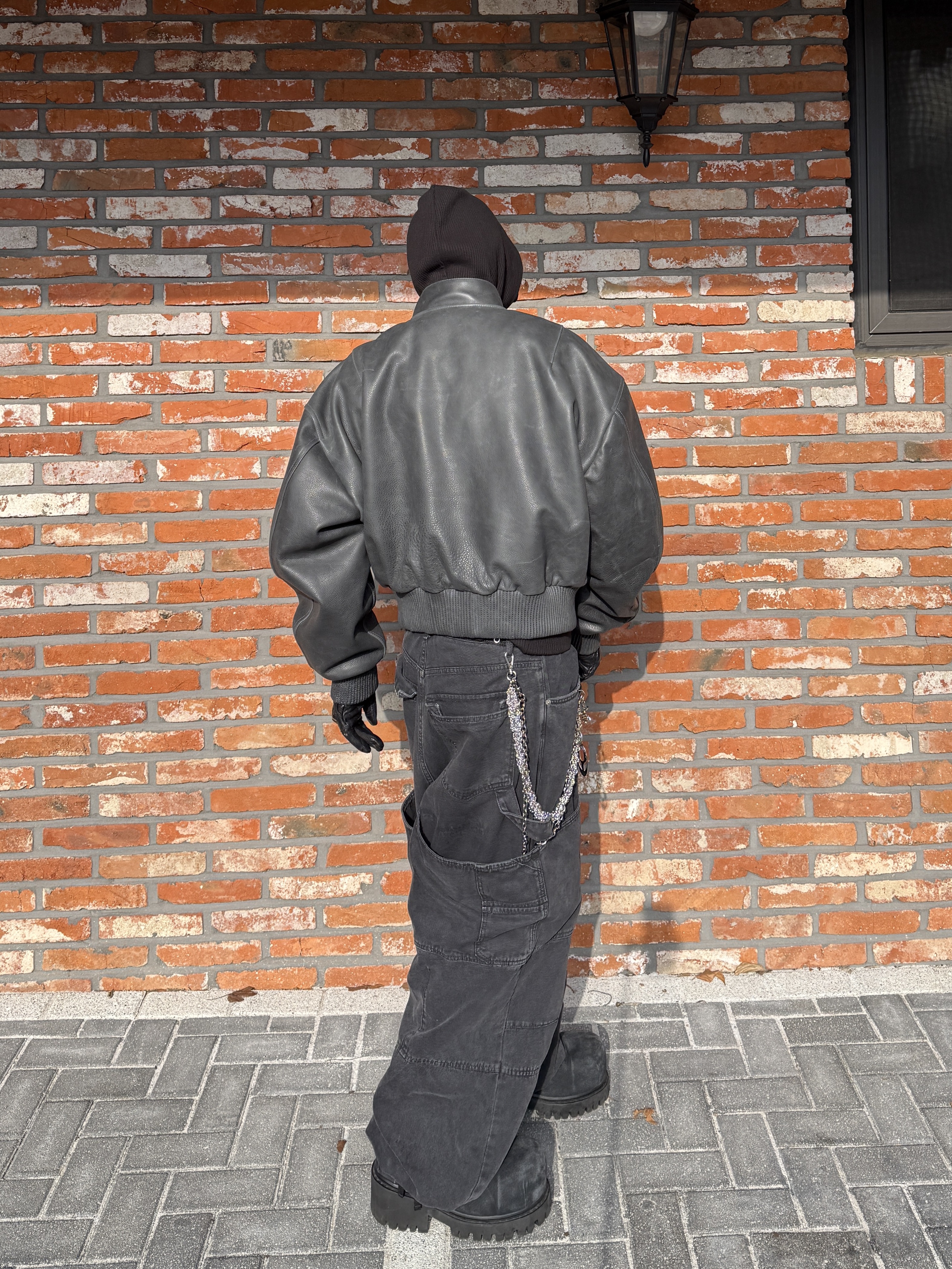Balenciaga Stomper Bootie Black, Nonnod Double knee cover pants Vintage black 착용 스타일 - 3