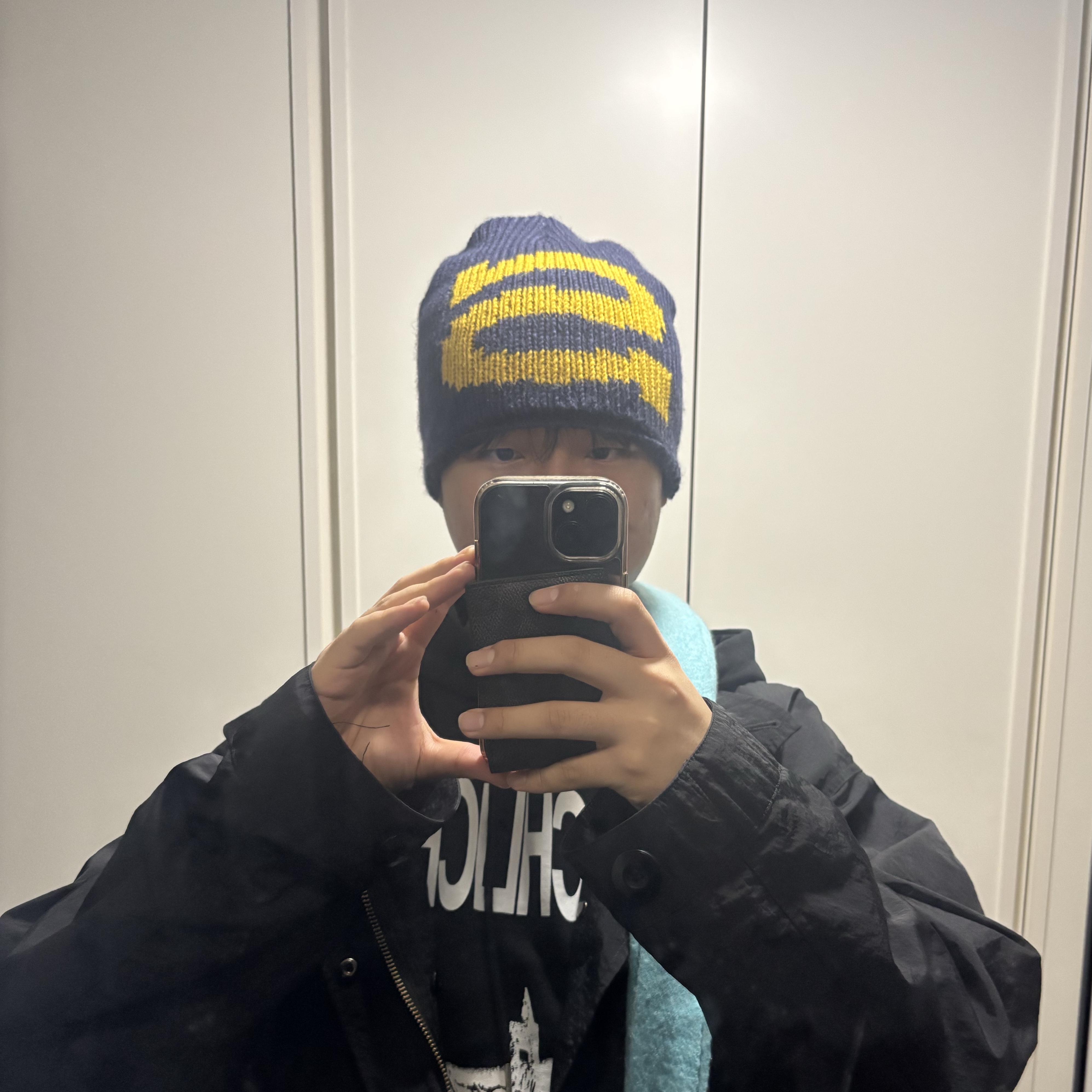 Stussy Knit Skullcap Burly S Navy 착용 스타일