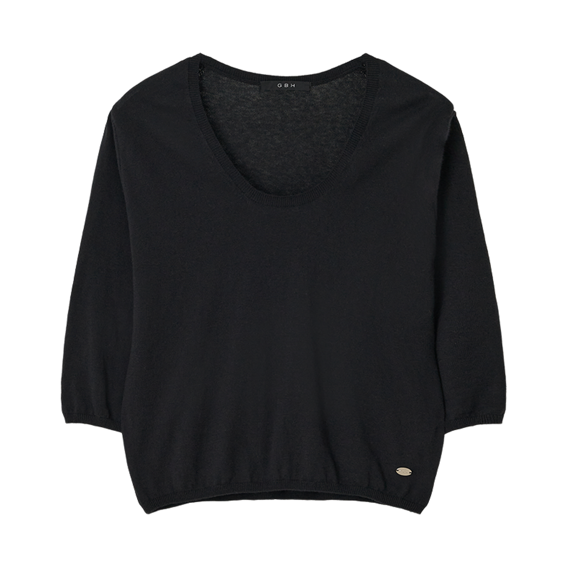 지비에이치 어페럴 캐시미어 하프 니트 / 블랙