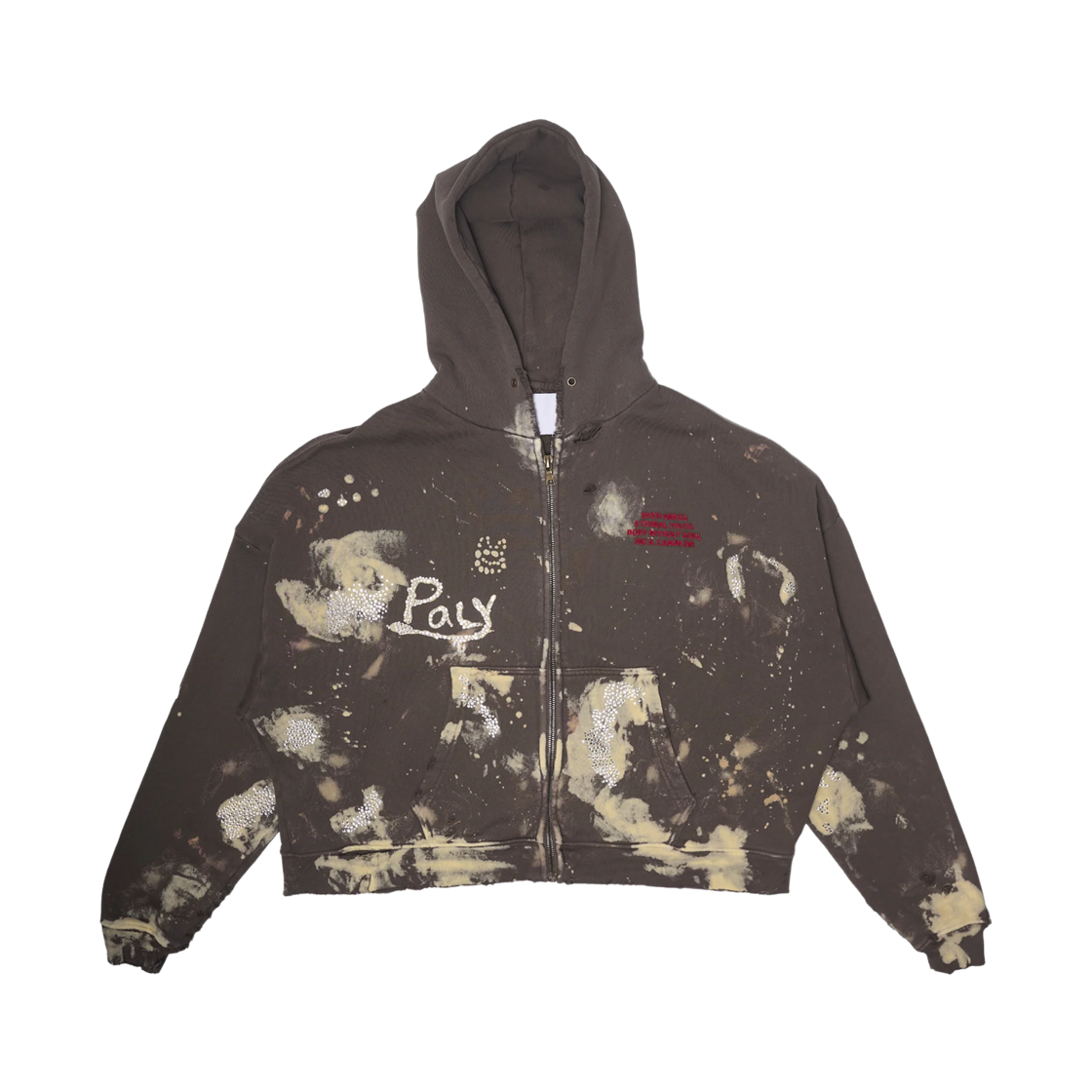 - Paly Hollywood Been Amess Zip Hooded Sweatshirt Brown