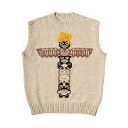 Kapital 5G Wool Peckish Totem Pole Vest Kinari