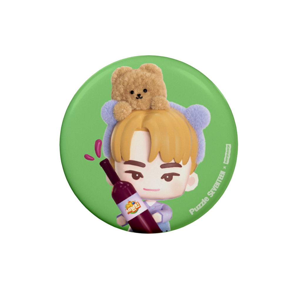 E2512_0308 [Puzzle SEVENTEEN X EARPEARP] Pin Button (DINO)