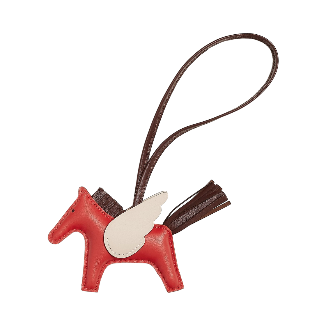 H083010CADV Hermes Rodeo Pegase PM Charm Milo Swift & Capucine Terre Craie