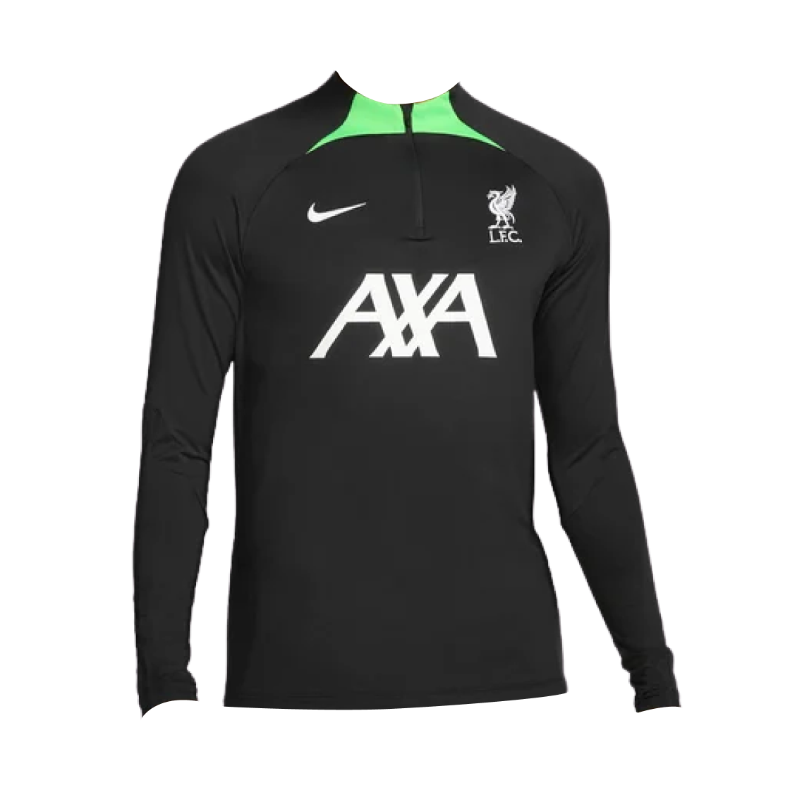 나이키 리버풀 FC 스트라이크 드라이핏 드릴 탑 블랙 포이즌 그린 (DX3106-014) (논 마킹 버전)(Nike Liverpool FC Strike Dri-Fit Drill Top Black Poison Green (DX3106-014) (Non Marking Ver.)) - 1