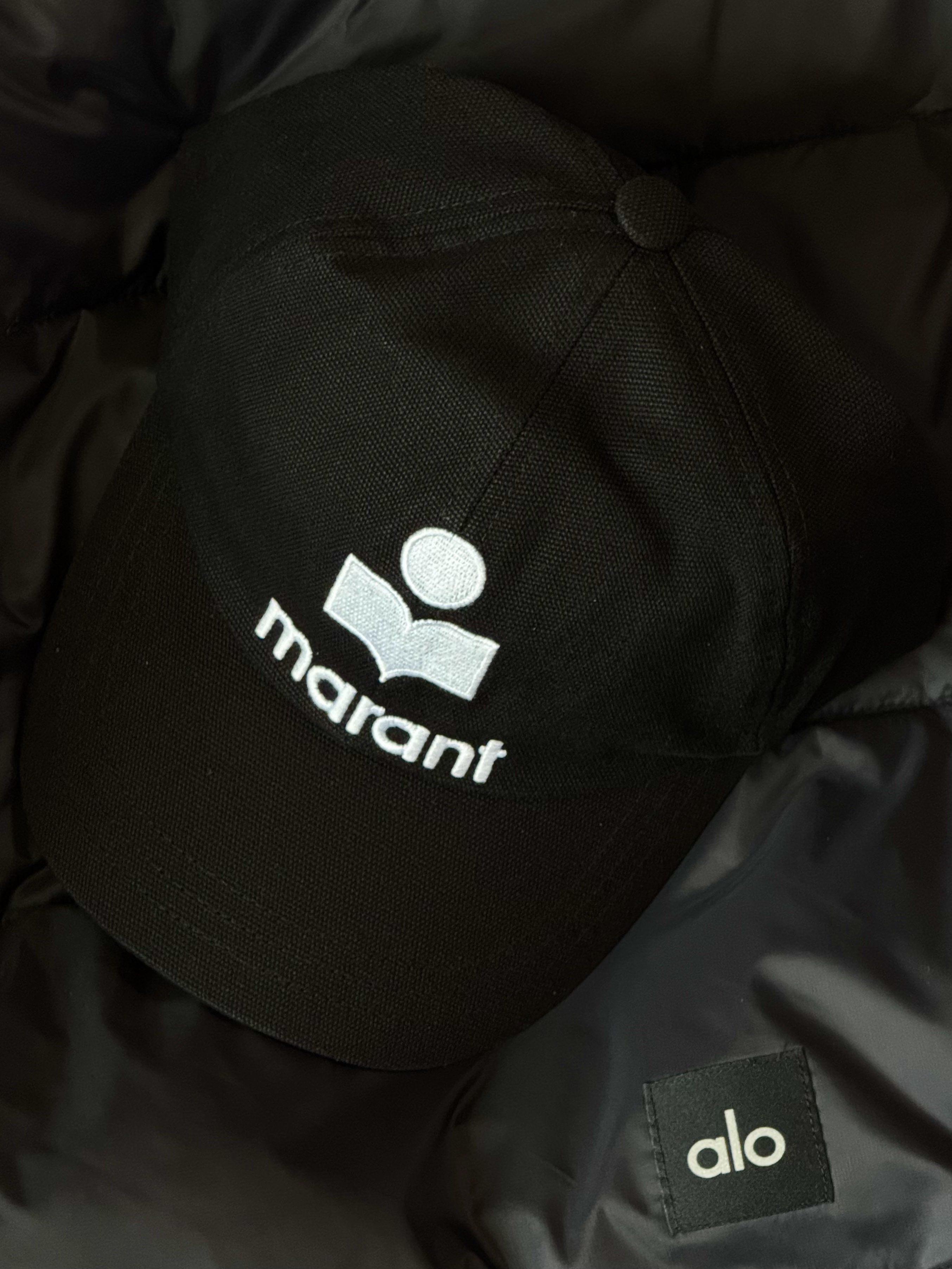 (W) Isabel Marant Tyron Logo Cap Black Ecru - 23FW, (W) Isabel Marant Tyron Logo Cap Black - 25FW 착용 스타일 - 1