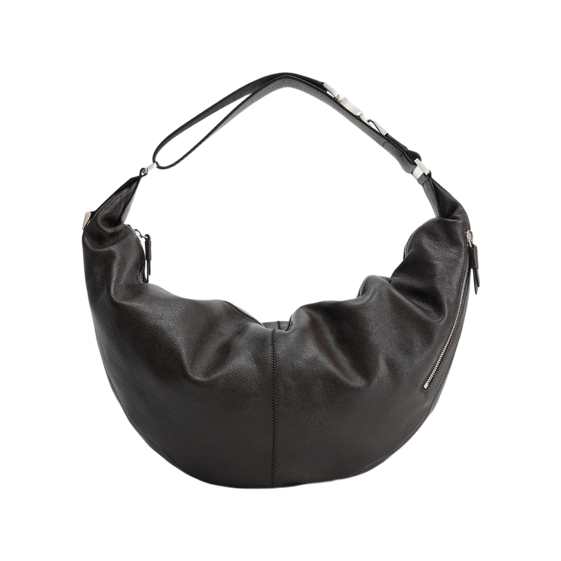 르메르 그레인드 버팔로 레더 퀴버 클립 백 다크 초콜릿(Lemaire Quiver Clip Bag in Grianed Buffalo Leather Dark Chocolate)