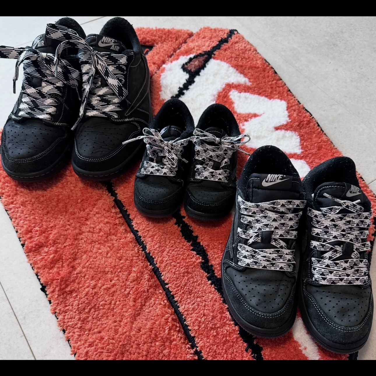 Jordan 1 x Travis Scott Retro Low OG SP Black Phantom, (TD) Jordan 1 x Travis Scott Retro Low OG SP Black Phantom 착용 스타일 - 2