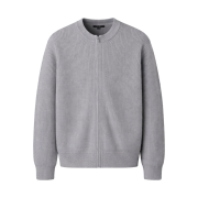 Uniqlo C Crewneck Full Zip Cardigan Gray - JP