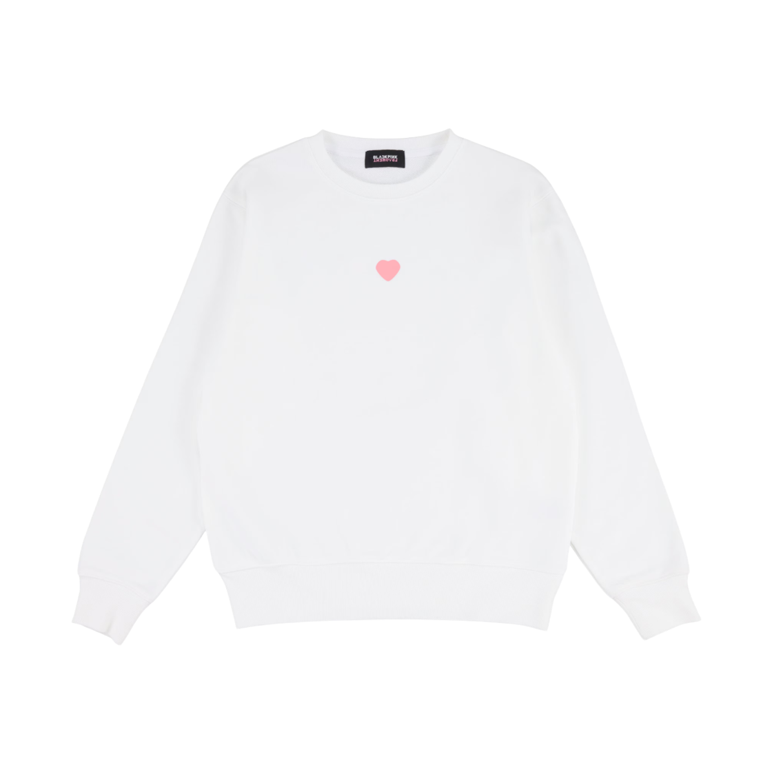 프라그먼트 x 블랙핑크 하트 스웨트셔츠 화이트(Fragment x Blackpink Sweatshirt Heart White)