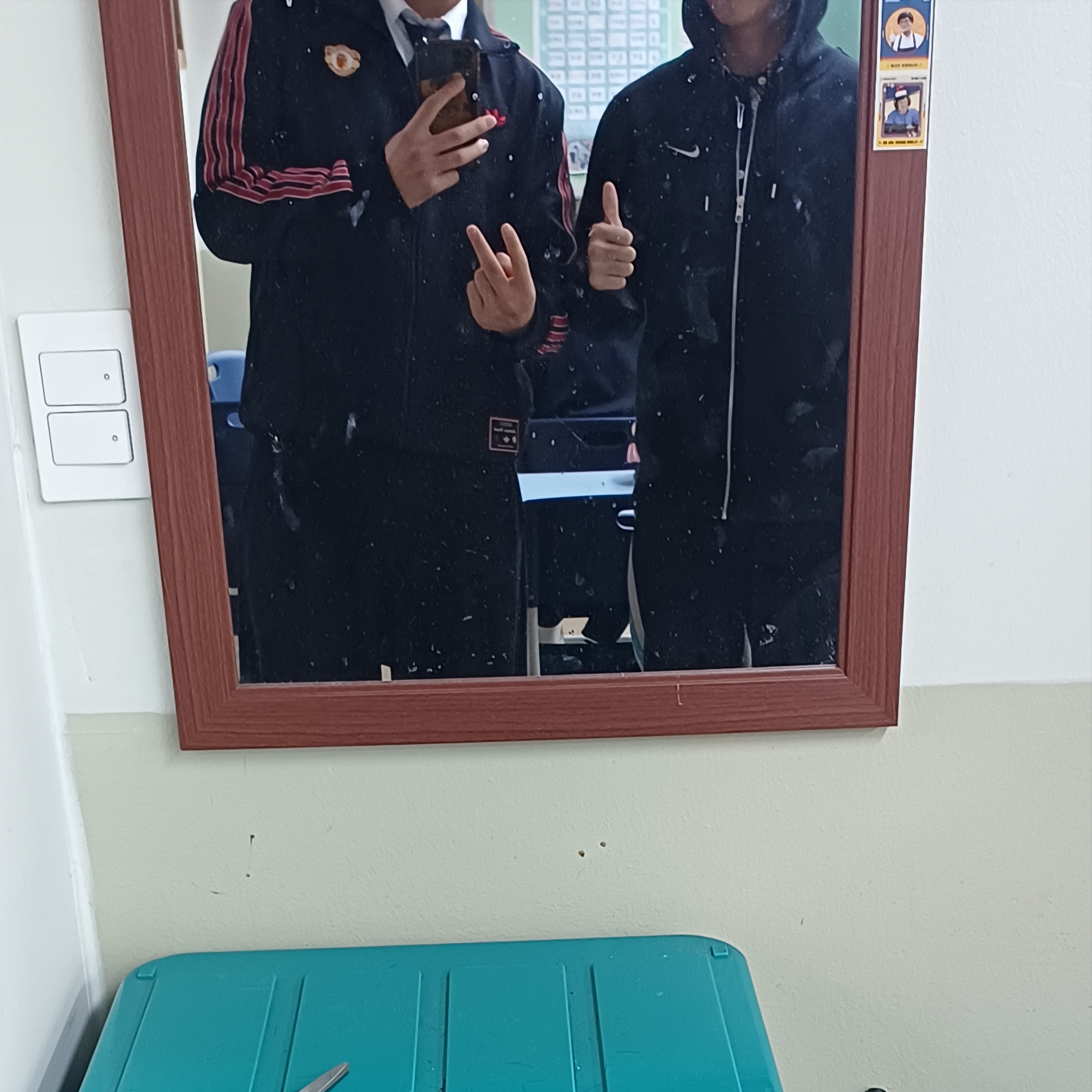 Nike NSW Classic Full Zip Hoodie Black - Asia, Adidas Manchester United Terrace Icon Track Top Black - KR Sizing 착용 스타일