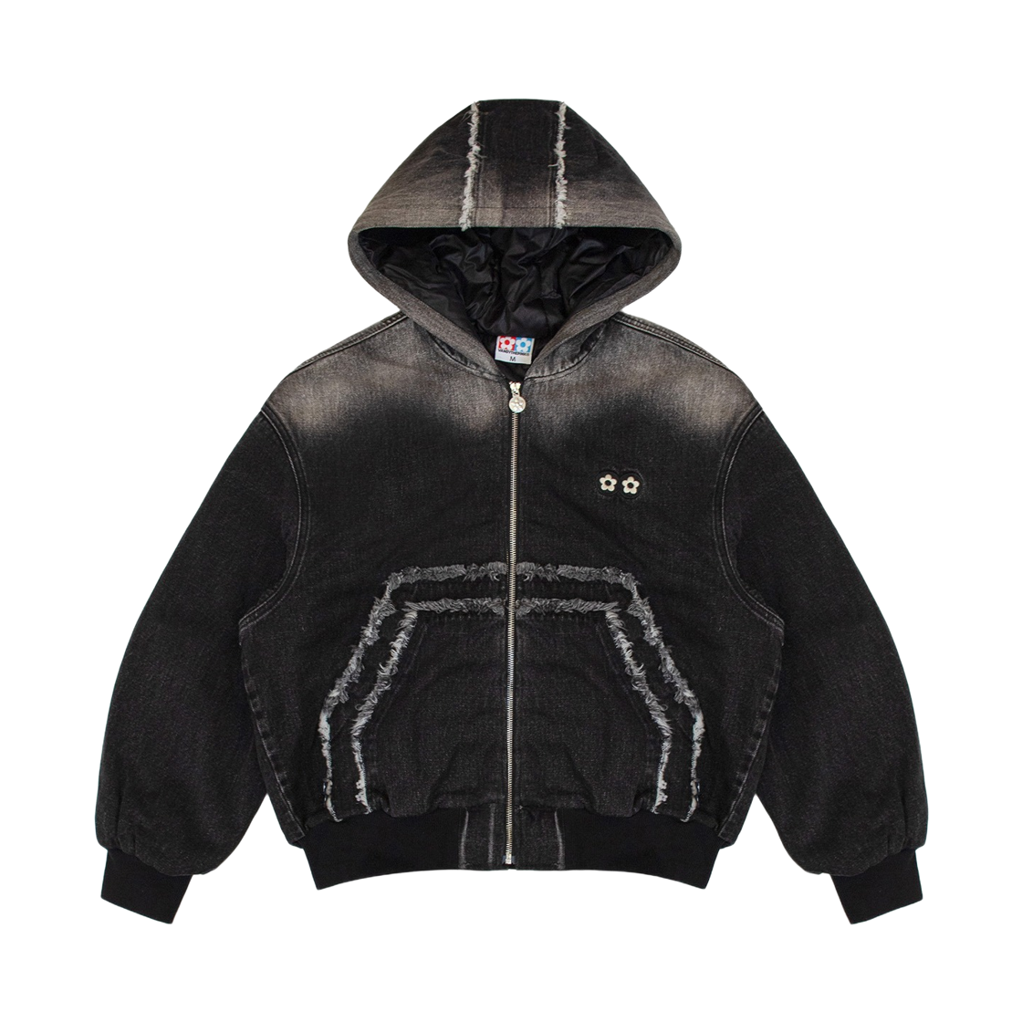 - Vandy The Pink Fray Insulated Denim Jacket Black