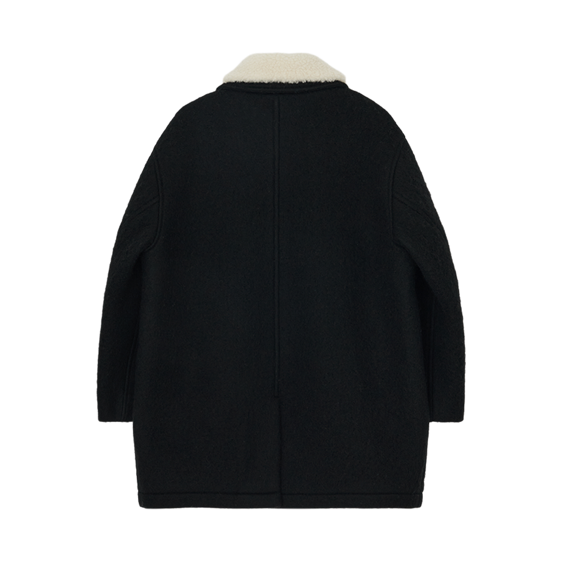지비에이치 어페럴 울 더블 브레스티드 피 코트 / 블랙(GBH APPAREL Wool Double Breasted Pea Coat / Black) - 2
