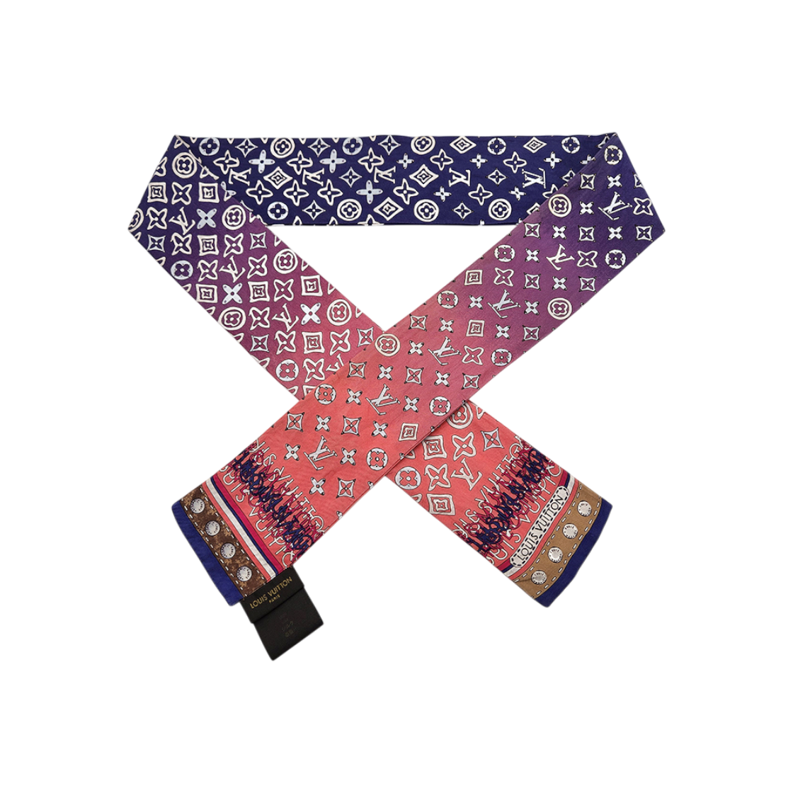 루이비통 모노그램 맵 실크 반두 스카프(Louis Vuitton Monogram Map Silk Bandana Scarf) - 1