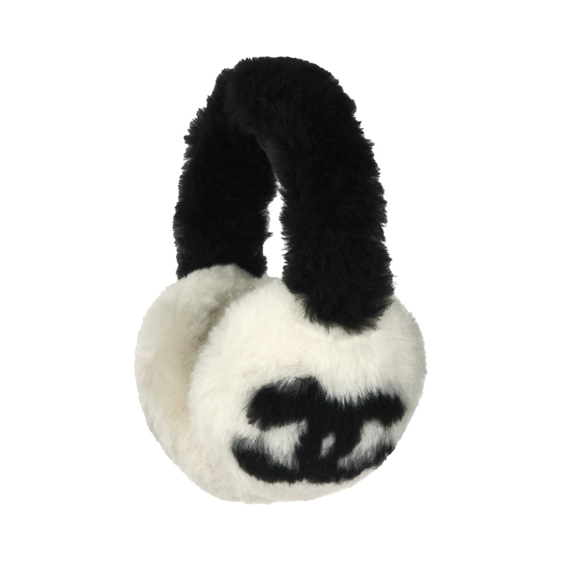 AAB261-B21473-U2759 Chanel Earmuffs Shearling Lambskin Ecru Black