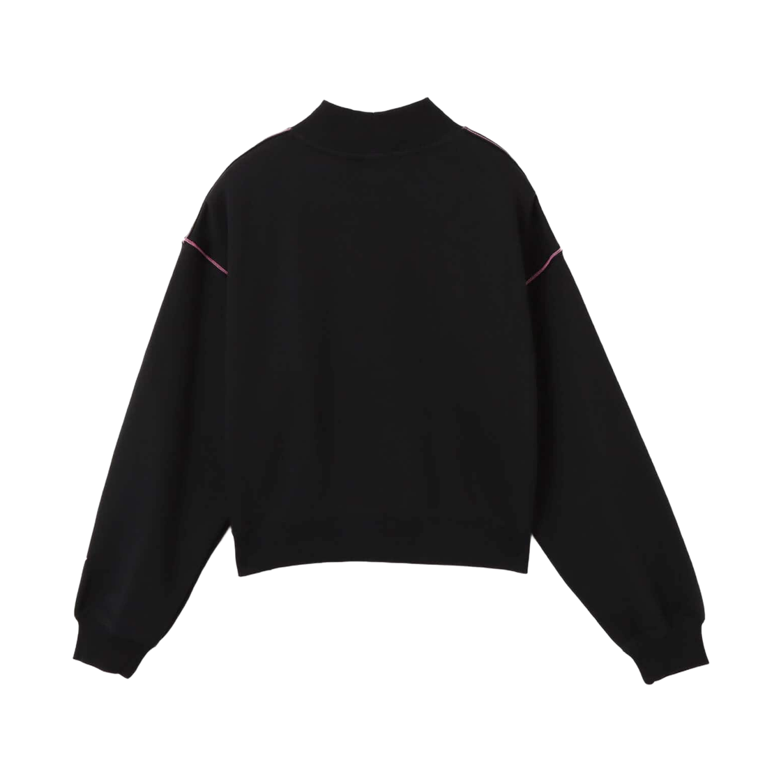 (W) 나이키 NSW 피닉스 플리스 모크넥 스웨트셔츠 블랙 - 아시아((W) Nike NSW Phoenix Fleece Mock Neck Sweatshirt Black - Asia) - 2