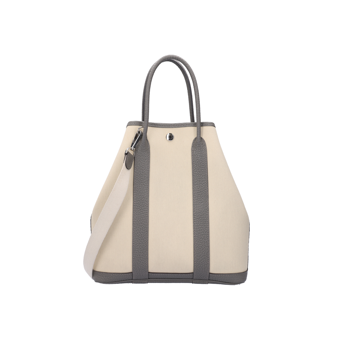 ITFE3A8DLMV5 Hermes Garden Party 28 Bag in Gray Meyers U Monogram