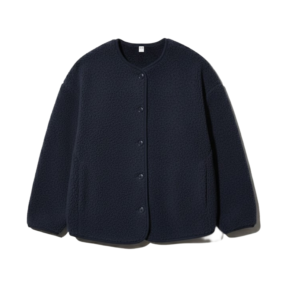 유니클로 파일 리넨 플리스 릴렉스드 가디건 네이비 - KR(Uniqlo Pile Lined Fleece Relaxed Cardigan Navy - KR)
