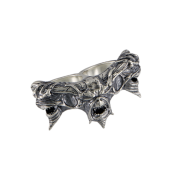 SLAYER Undermycar Demon Heads 925 Silver Knuckles Antique Silver