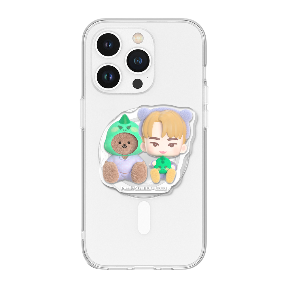 [퍼즐 세븐틴 X 어프어프] 맥세이프 아크릴스마트톡 (디노)([Puzzle SEVENTEEN X EARPEARP] Magsafe Acrylic Smart Tok (DINO)) - 3