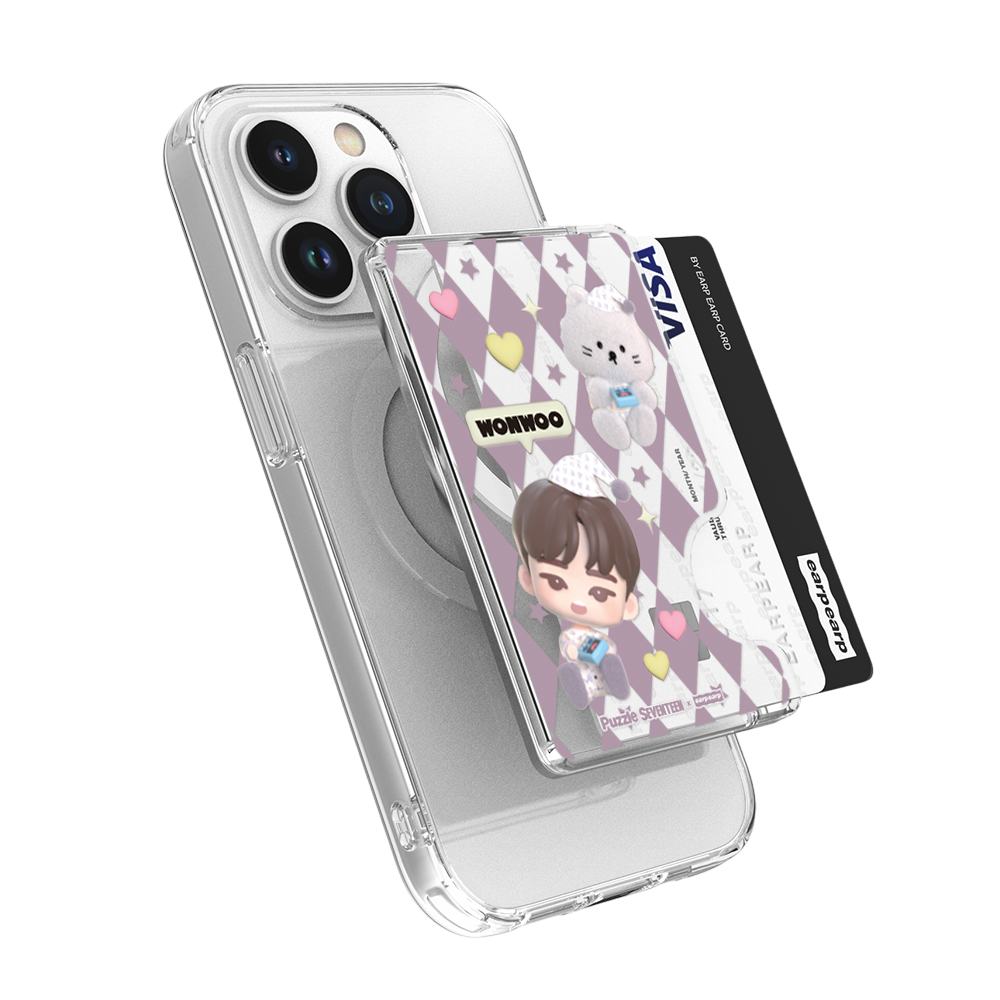 [퍼즐 세븐틴 X 어프어프] 맥세이프 카드지갑 (원우)([Puzzle SEVENTEEN X EARPEARP] MagSafe Card Wallet (WONWOO))