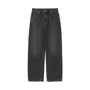 (W) Uniqlo Baggy Curve Jeans Dark Gray - JP