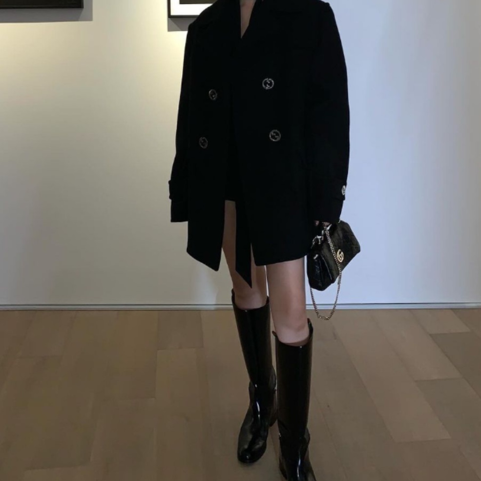 Gucci GG Milano Mini Top Handle Bag Black Leather 착용 스타일 - 8