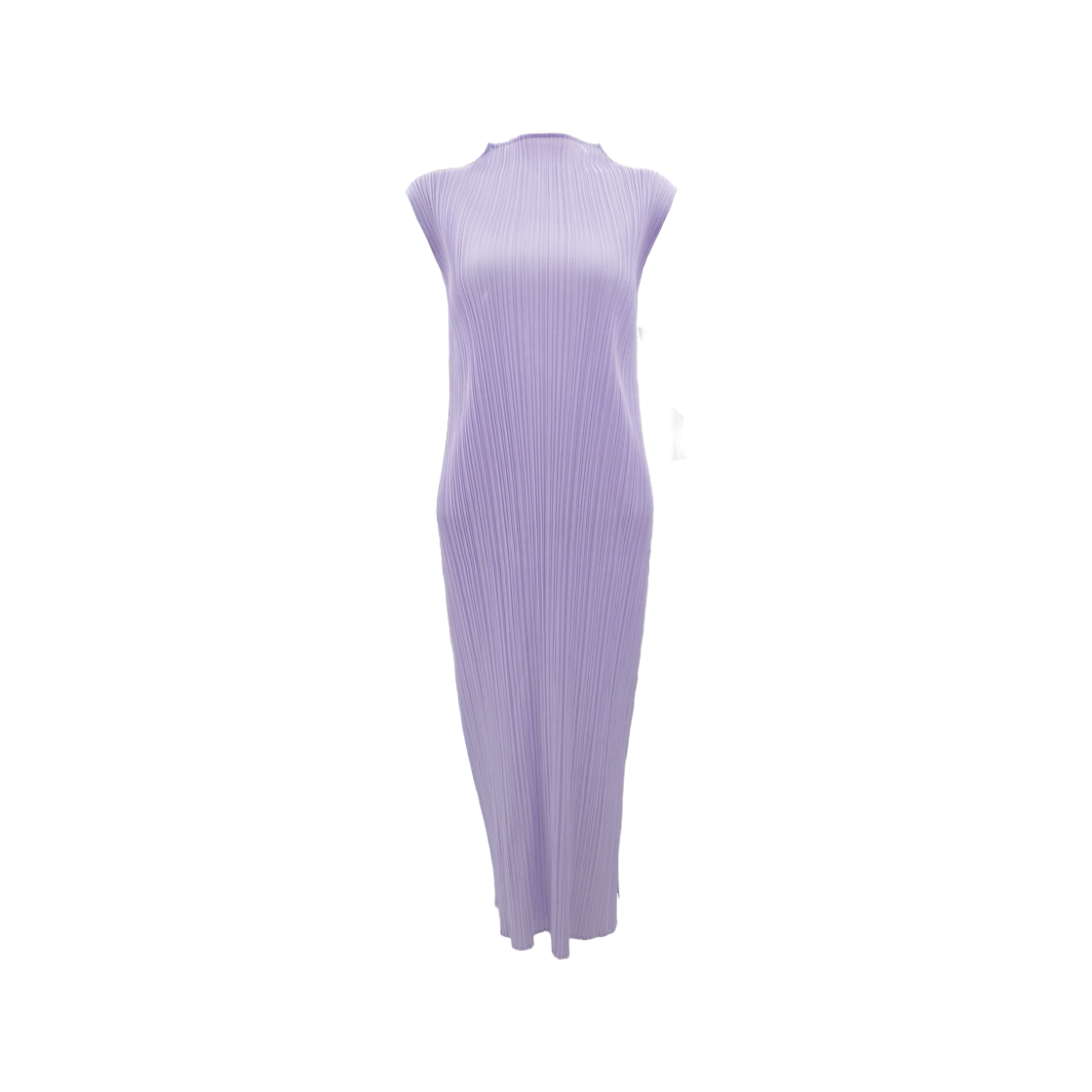 ITGAIQBCAEVP Pleated Fleece Sleeveless Long Dress - Purple