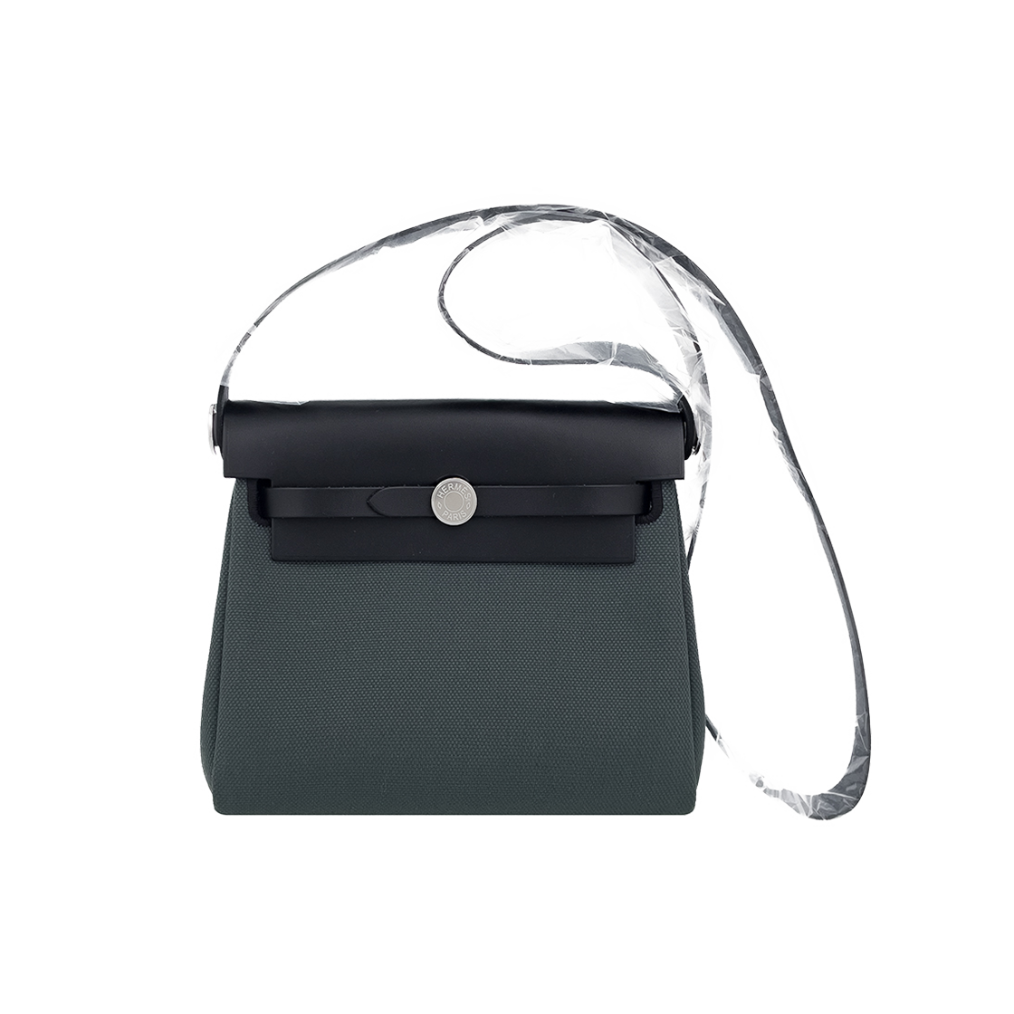 ITVFMQ6RIJOD Hermes Mini Erbag 20 Vert Mangrove/Black Silver-Stamped (5HB0660)