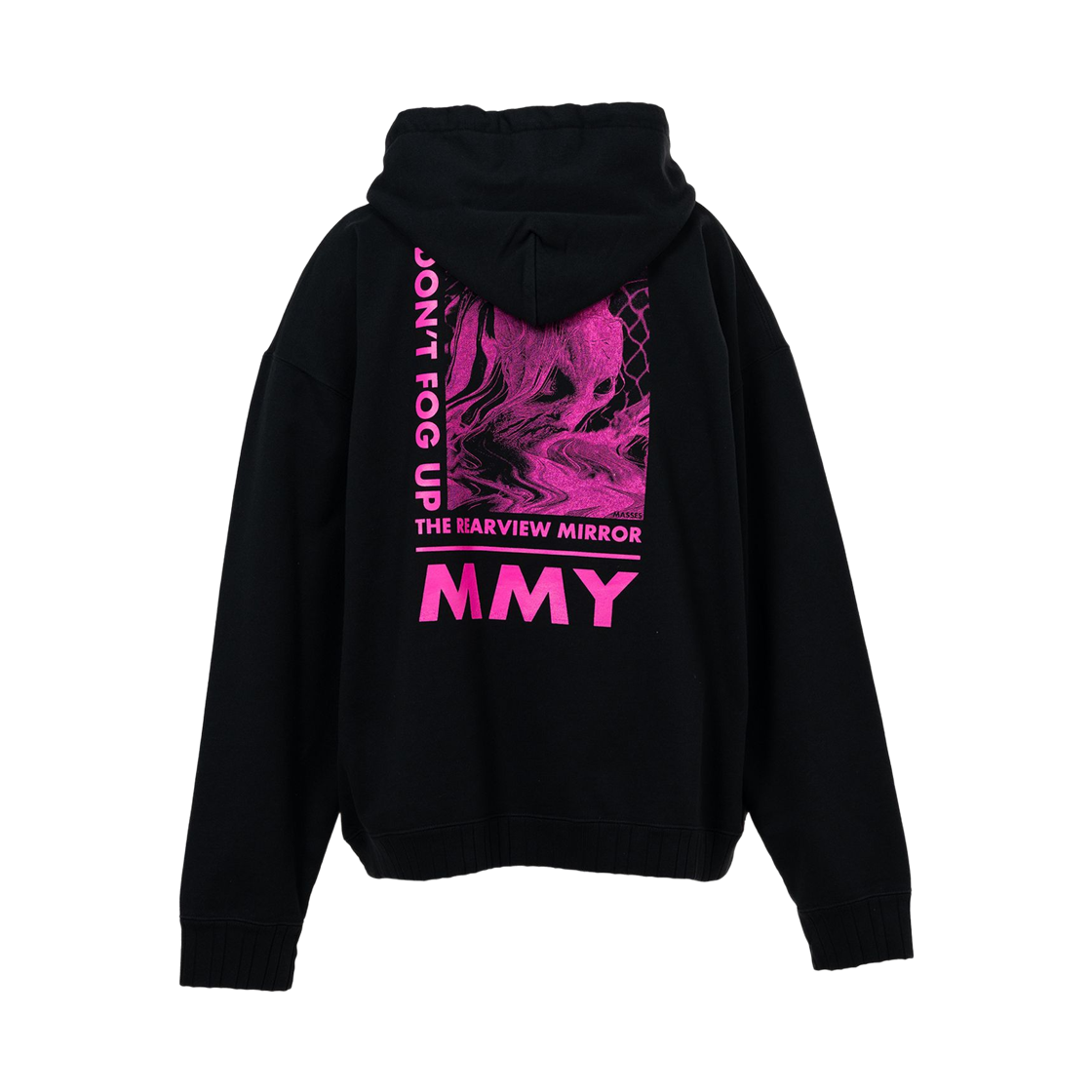 메종 미하라 야스히로 x 마시스 돈 포그 업 프린트 후드 블랙(Maison Mihara Yasuhiro x Masses Don't Fog Up Print Hoodie Black)