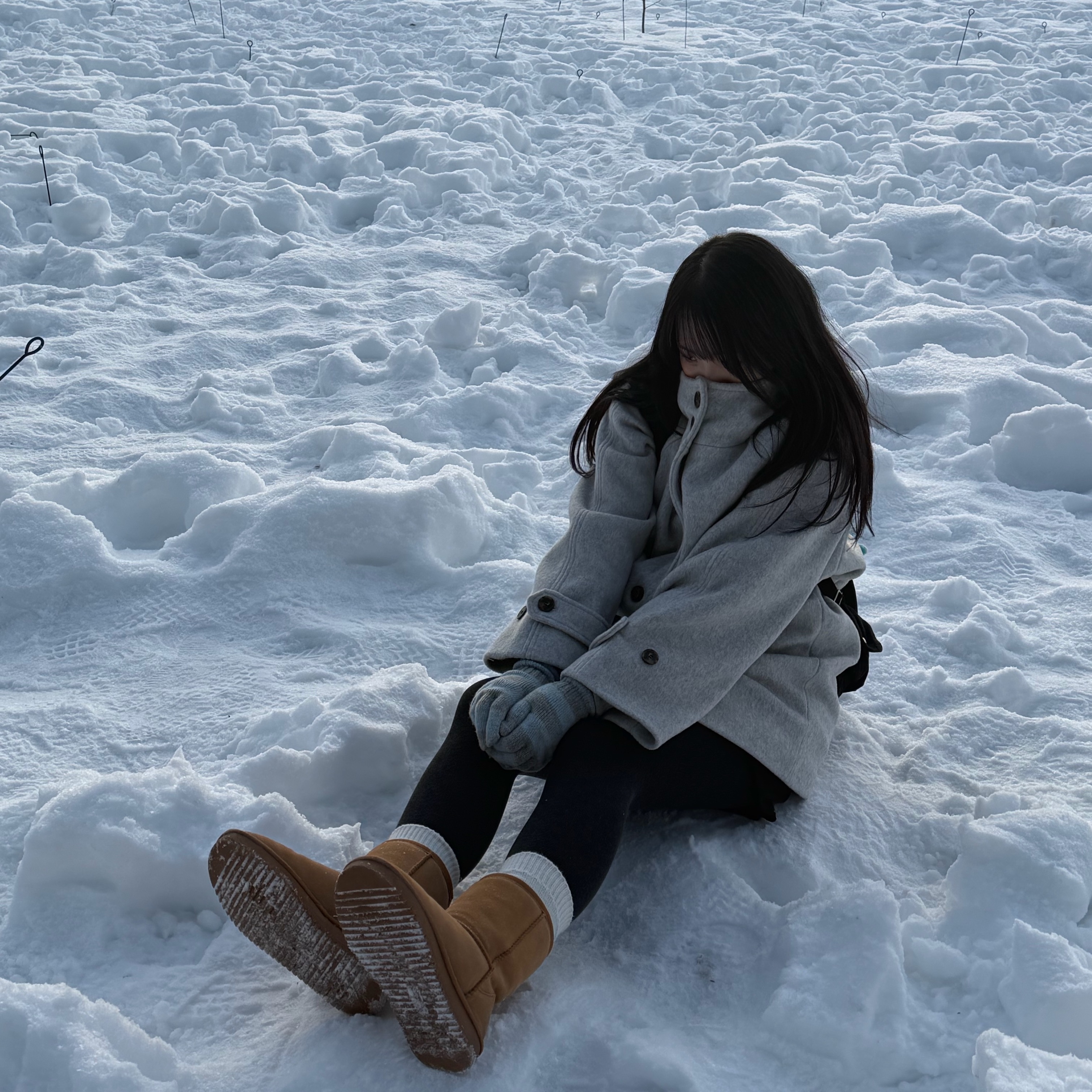 The Coldest Moment Starfish Denim Backpack Black 착용 스타일 - 1