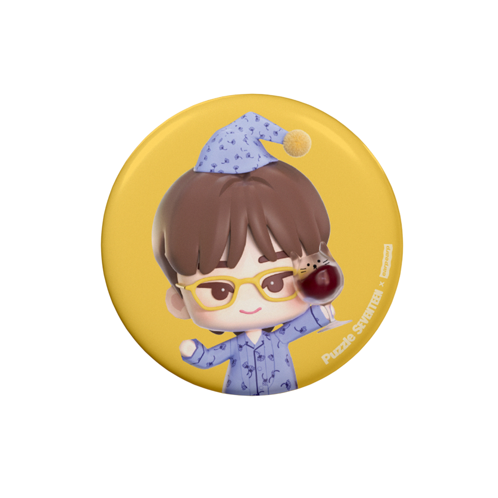 E2512_0303 [Puzzle SEVENTEEN X EARPEARP] Pin Button (THE 8)