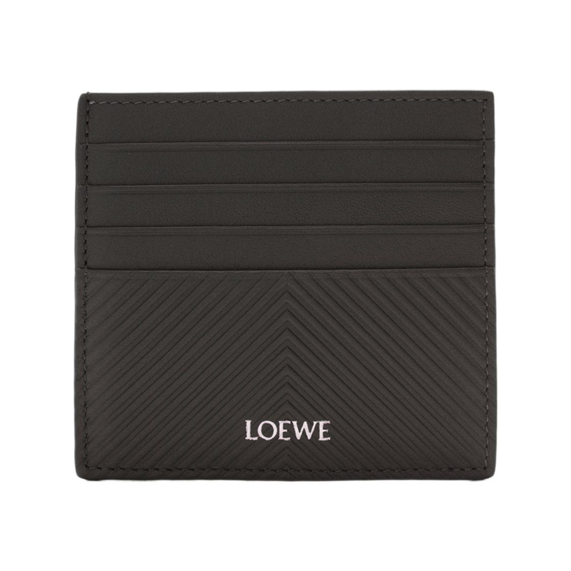 로에베 오픈 카드 홀더 텍스쳐드 클래식 카프스킨 다크 그레이(Loewe Open Card Holder in Textured Classic Calfskin Dark Grey)