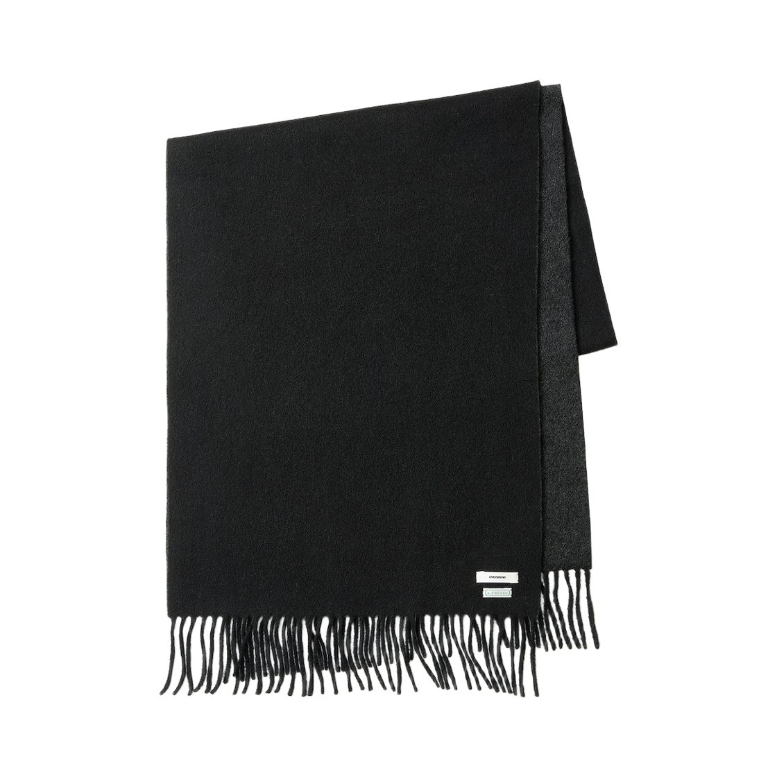 - everyone x A.Presse Cashmere Double Faced Muffler Black Charcoal
