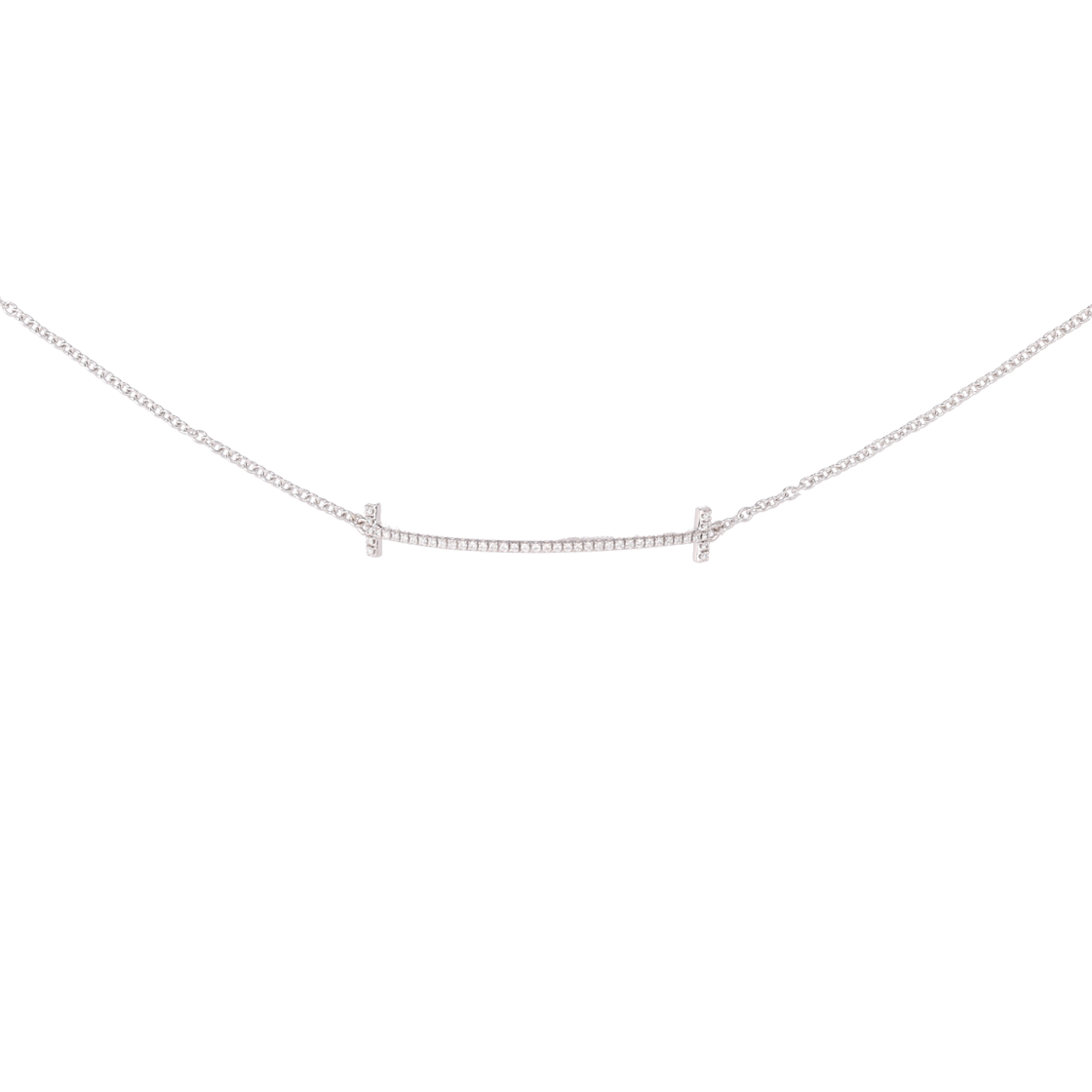 티파니 36819634 T 스마일 브레이슬릿 화이트 골드 다이아몬드(Tiffany T Smile Bracelet in White Gold with Diamonds)