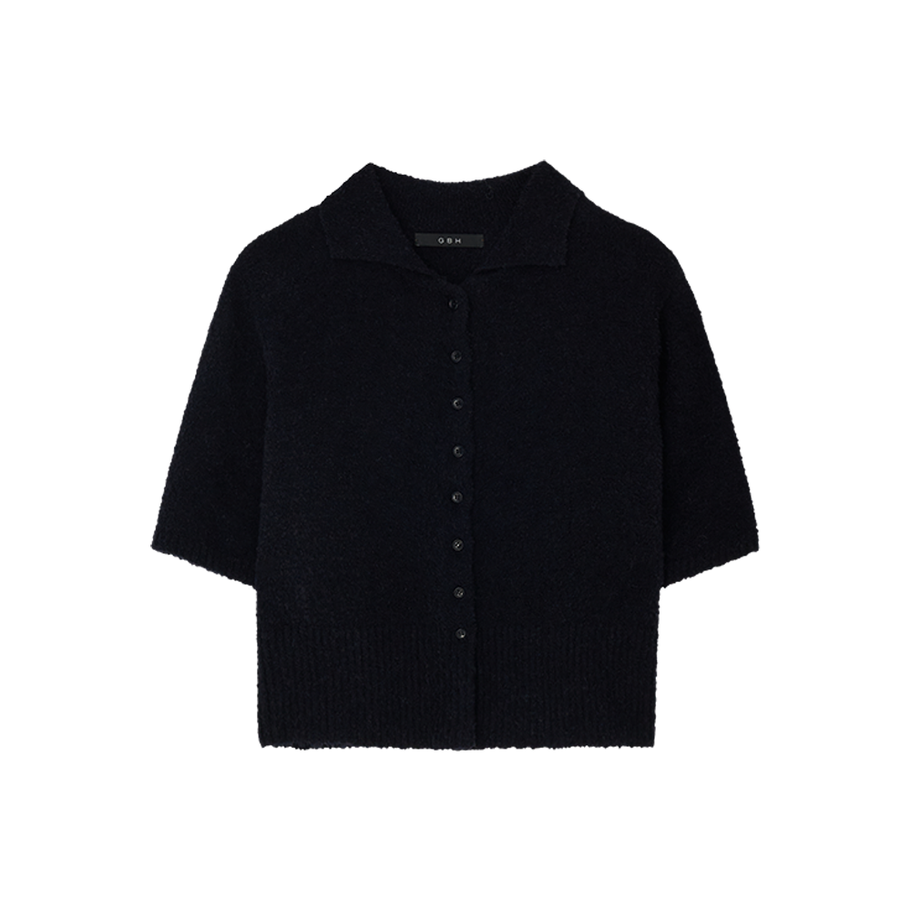 APB3CD020BKFF GBH APPAREL Half-Sleeve Collar Cardigan / Black