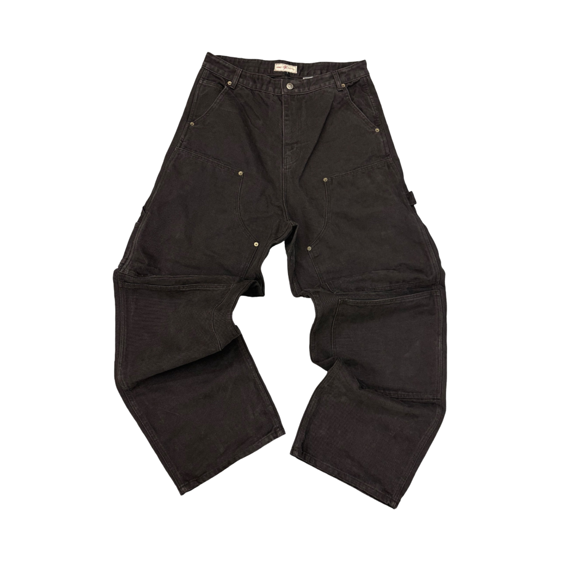 - Aoiro Cutted Double Knee Pants Black Pearl