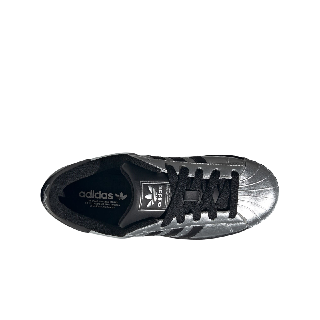 (W) 아디다스 오리지널스 슈퍼스타 2 실버 메탈릭 코어 블랙((W) Adidas Originals Superstar II Silver Metallic Core Black) - 2