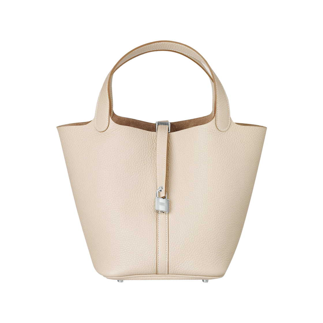 H060991CK10 Hermes Picotin Lock 22 Bag Clemence & Palladium Craie