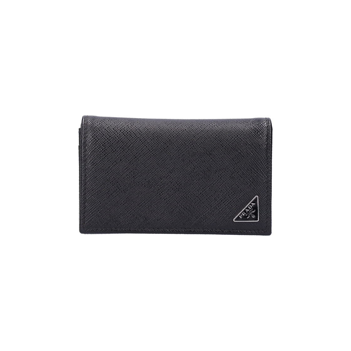 ITSR9LHIUUNE Prada Saffiano Leather Card Holder - Black