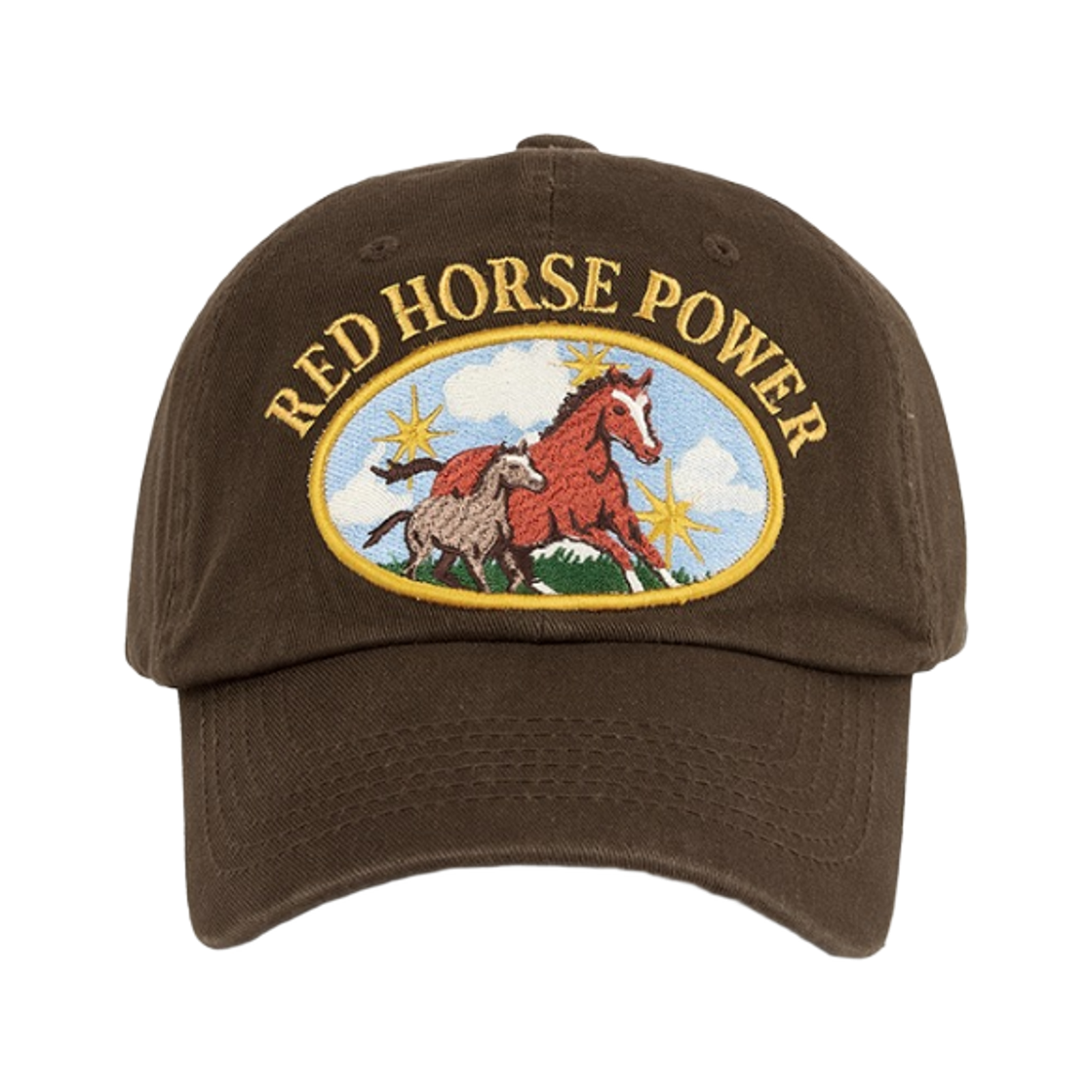 오픈 Yy 적토마 패치 볼캡 브라운(Open Yy Jeoktoma Patched Ball Cap Brown)