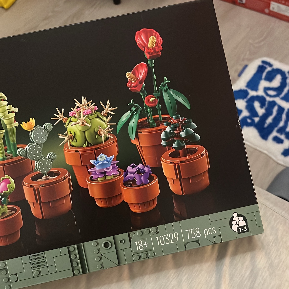 Lego Tiny Plants, earpearp Good Things Take Time Rug Blue 착용 스타일 - 4