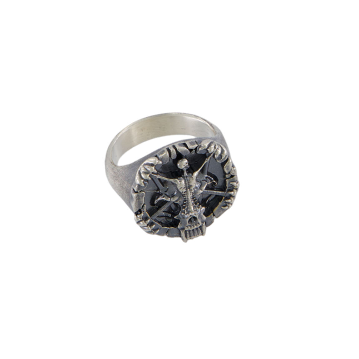 슬레이어  언더마이카 디바인 인터벤션 925 실버 스컬 링 앤틱 실버(SLAYER  Undermycar Divine Intervention 925 Silver Skull Ring Antique Silver)