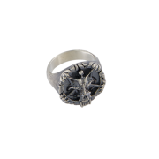 SLAYER  Undermycar Divine Intervention 925 Silver Skull Ring Antique Silver