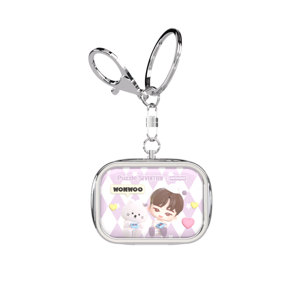 [퍼즐 세븐틴 X 어프어프] 틴케이스 키링 (원우)([Puzzle SEVENTEEN X EARPEARP] Tin Case Key Chain (WONWOO))