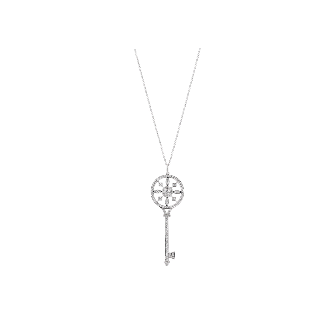 티파니 키 펜던트 화이트 플래티늄 다이아몬드(Tiffany Key Pendant in White Platinum with Diamond)
