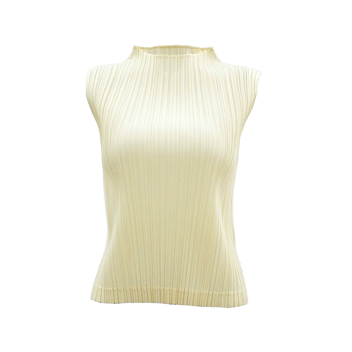 IT7KRRJ6785S Pleated Fleece Sleeveless Top - Ivory