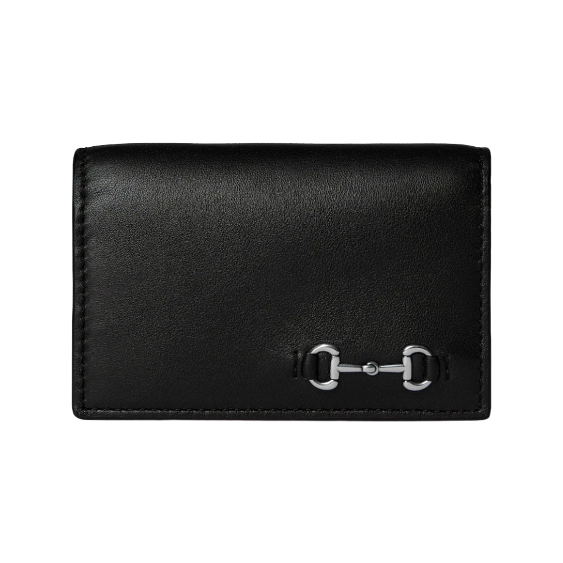 846956-AAFP1-1000 Gucci Long Card Case with Horsebit Black Leather