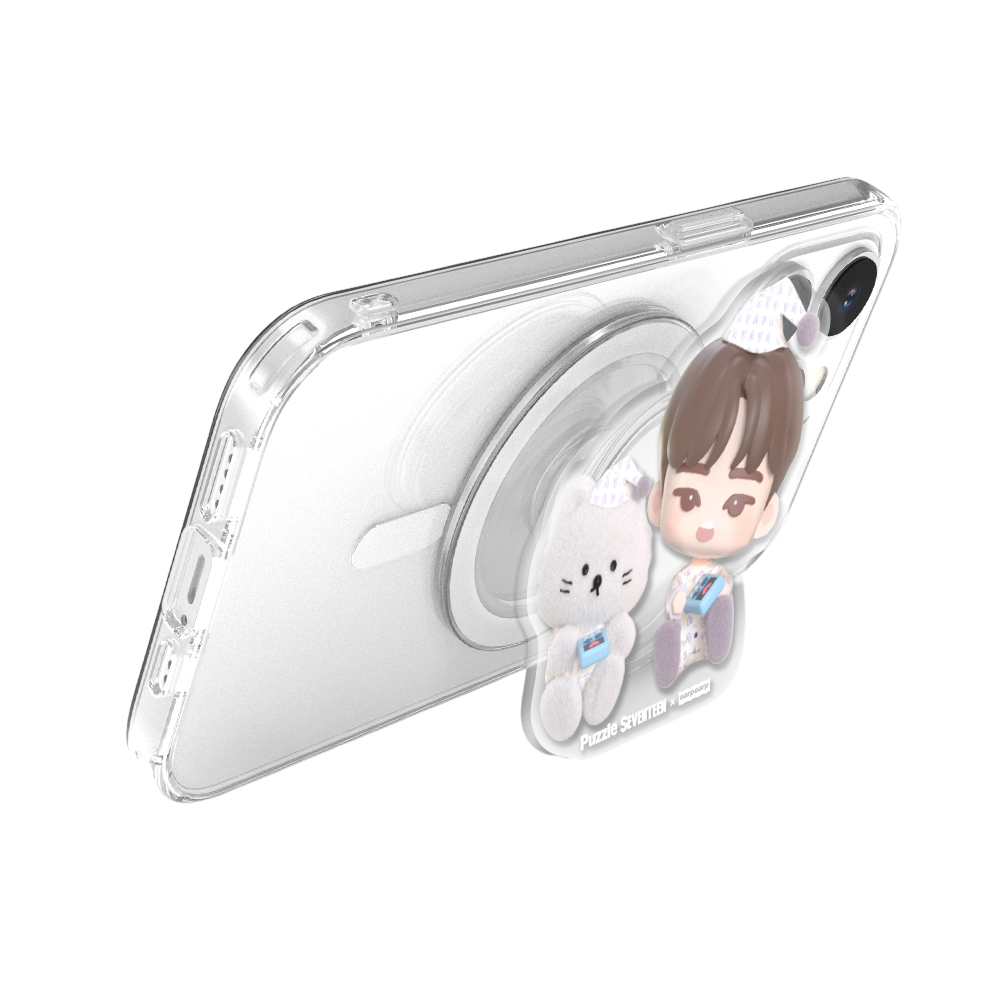 [퍼즐 세븐틴 X 어프어프] 맥세이프 아크릴스마트톡 (원우)([Puzzle SEVENTEEN X EARPEARP] Magsafe Acrylic Smart Tok (WONWOO)) - 5