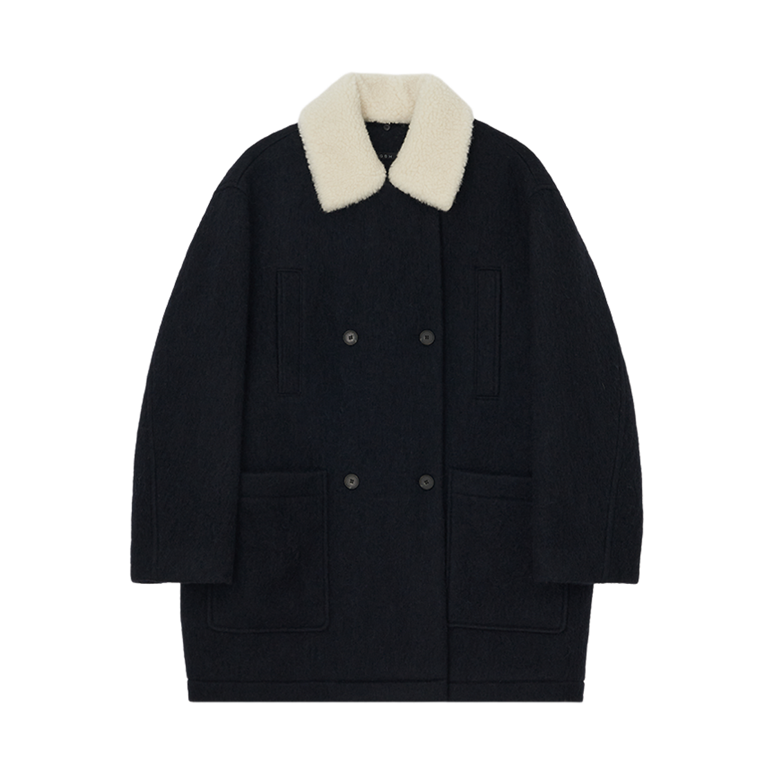 지비에이치 어페럴 울 더블 브레스티드 피 코트 / 네이비(GBH APPAREL Wool Double Breasted Pea Coat / Navy) - 1