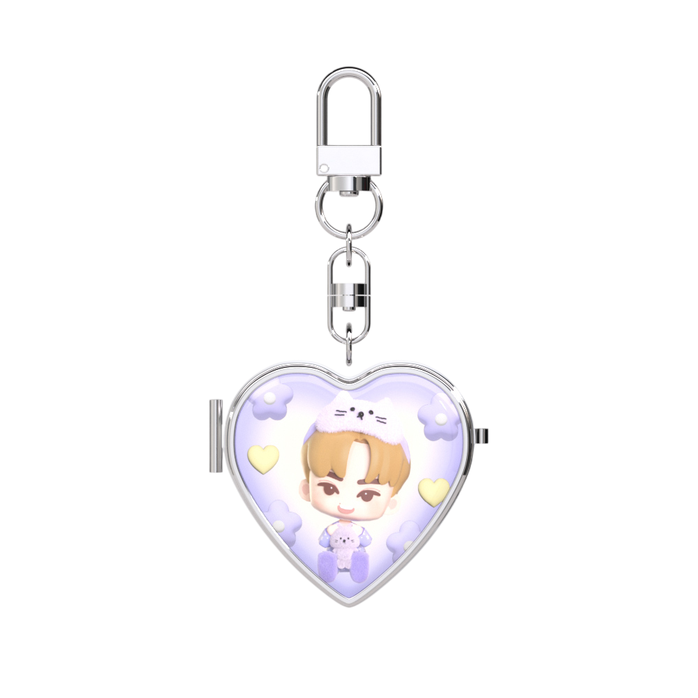 [퍼즐 세븐틴 X 어프어프] 거울 키링 (준)([Puzzle SEVENTEEN X EARPEARP] Mirror Key Chain (JUN))